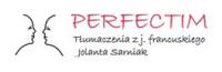 logo firmy PERFECTIM Tłumaczenia z j. francuskiego Jolanta Sarniak